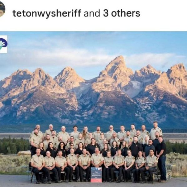 Thumbnail of Exhibit N, the County account's September 10 post of the same group photograph with a First Responders Support Fund sign.